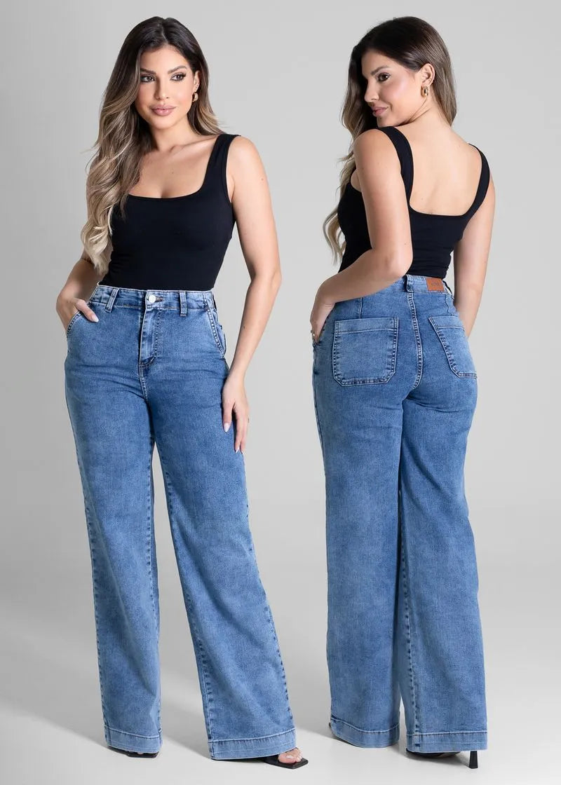 Calça Jeans Wide Leg Sawary 281357