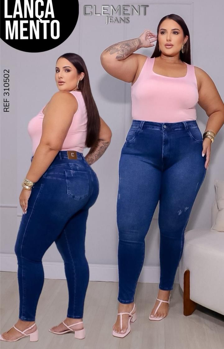 Calça Jeans Skinny Plus Size Clement 310502