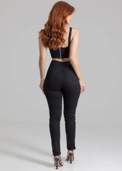 Calça Sarja Sawary Hot Pants Preta 263832