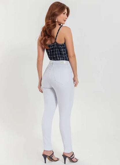 Calça Feminina Cigarrete Hot Pants Branca Black Jeans 21415