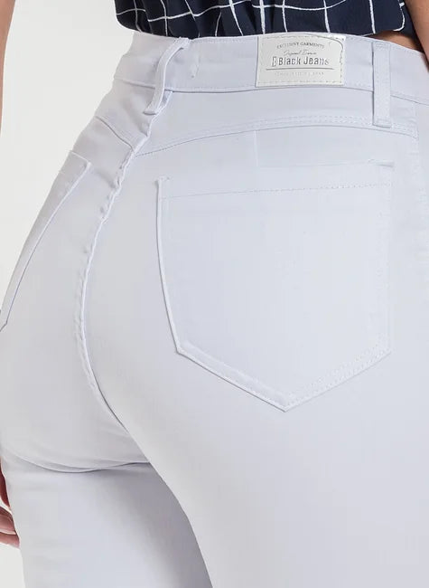Calça Feminina Cigarrete Hot Pants Branca Black Jeans 21415