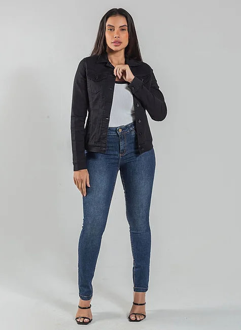Jaqueta Sarja Black Jeans com Bolsos 23209