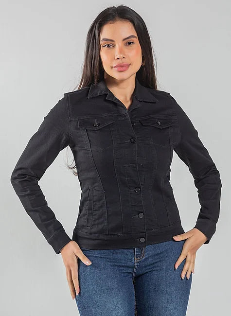 Jaqueta Sarja Black Jeans com Bolsos 23209