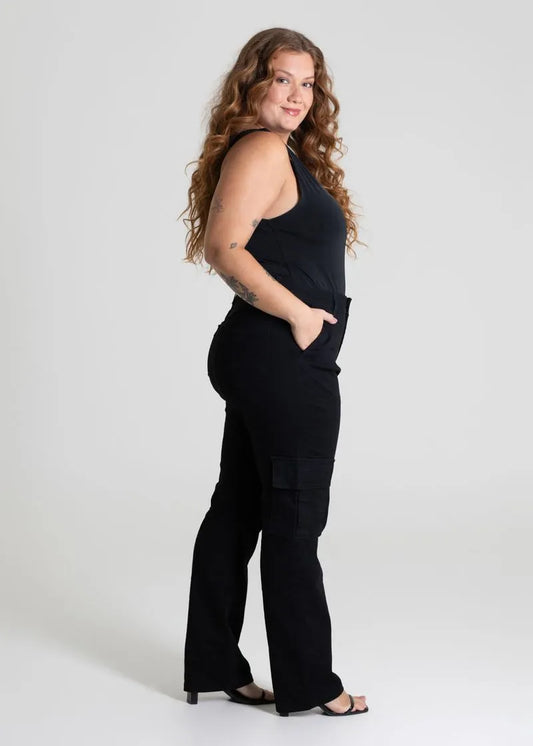 Calça Sarja Sawary Plus Size Wide Leg 280091
