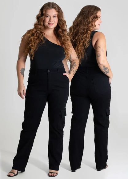 Calça Sarja Sawary Plus Size Wide Leg 280091