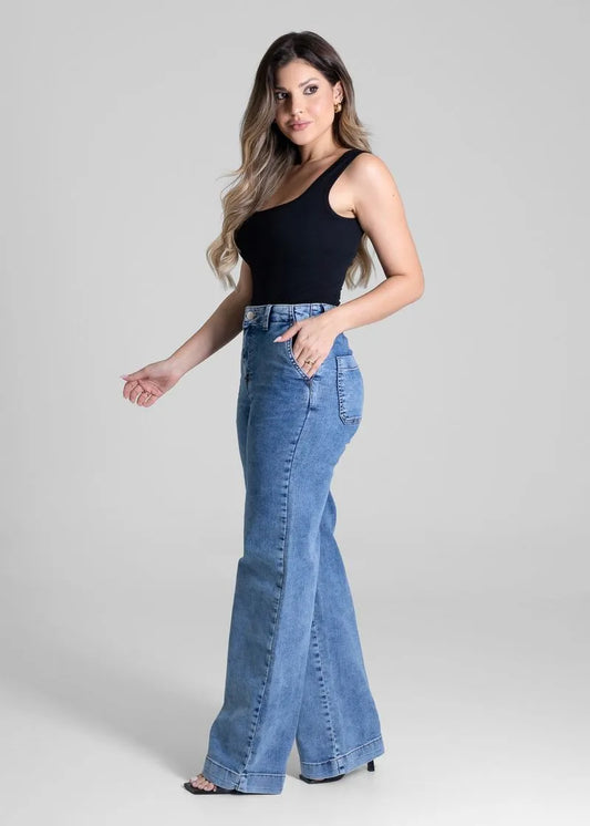 Calça Jeans Wide Leg Sawary 281357