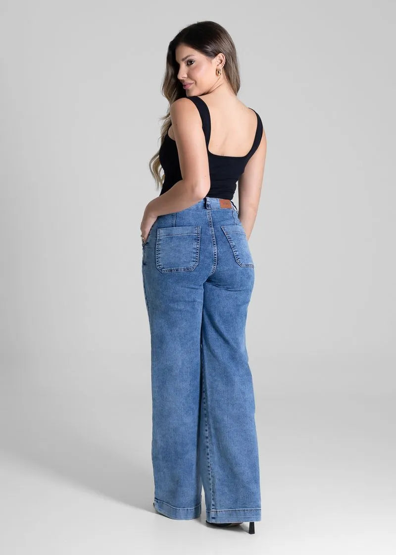 Calça Jeans Wide Leg Sawary 281357