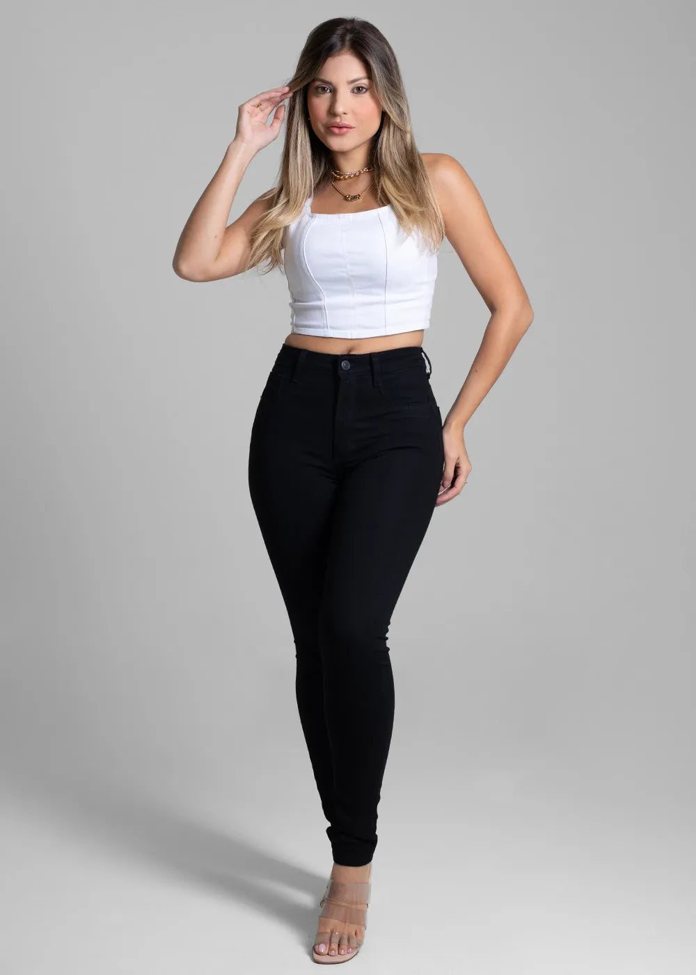 CALÇA SARJA SAWARY SUPER LIPO PRETA 264741