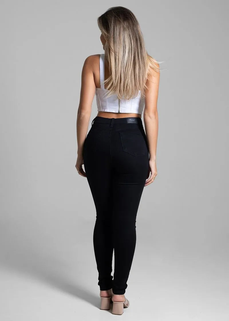 CALÇA SARJA SAWARY SUPER LIPO PRETA 264741