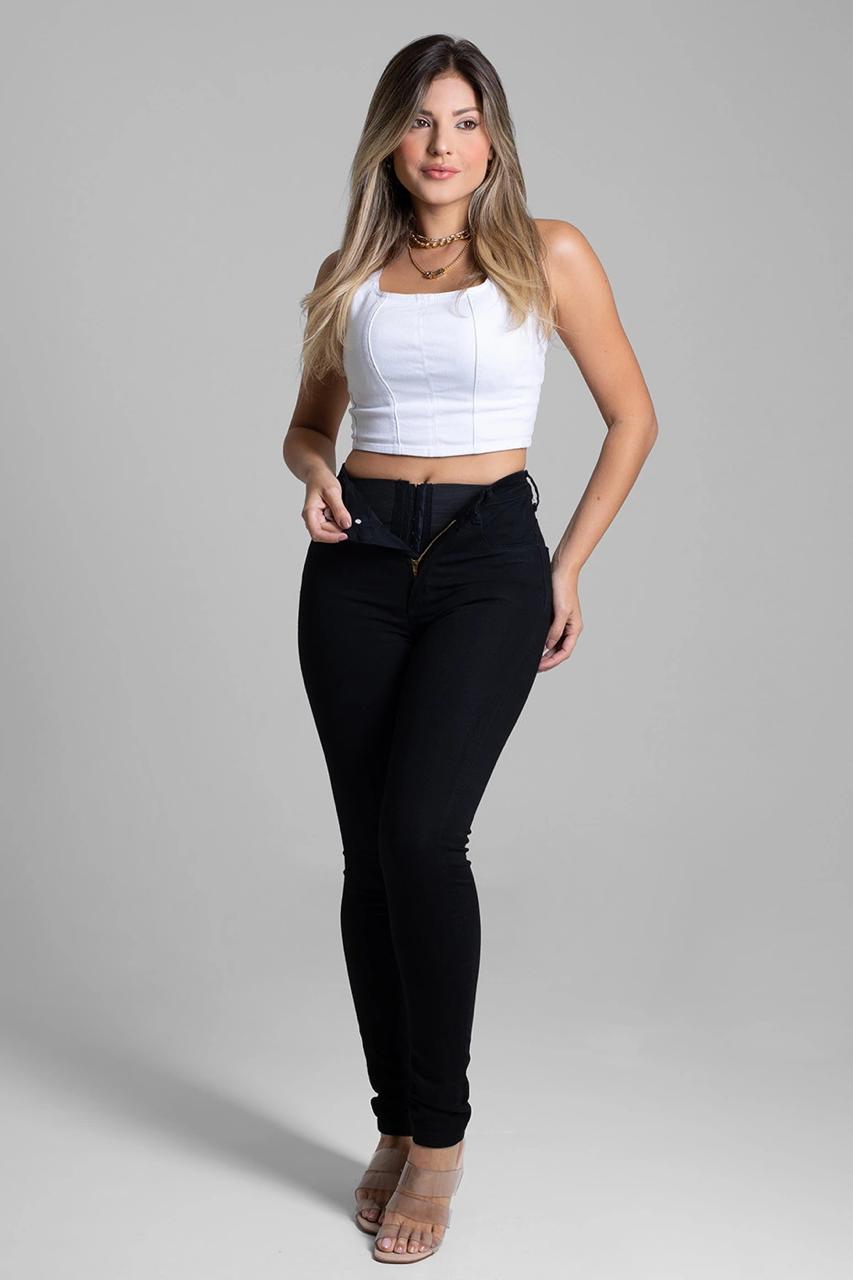 CALÇA SARJA SAWARY SUPER LIPO PRETA 264741