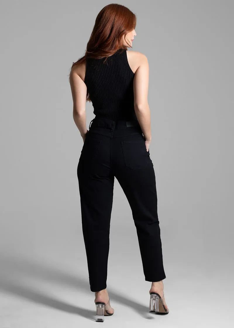 Calça Sarja Sawary Mom Preta 272557