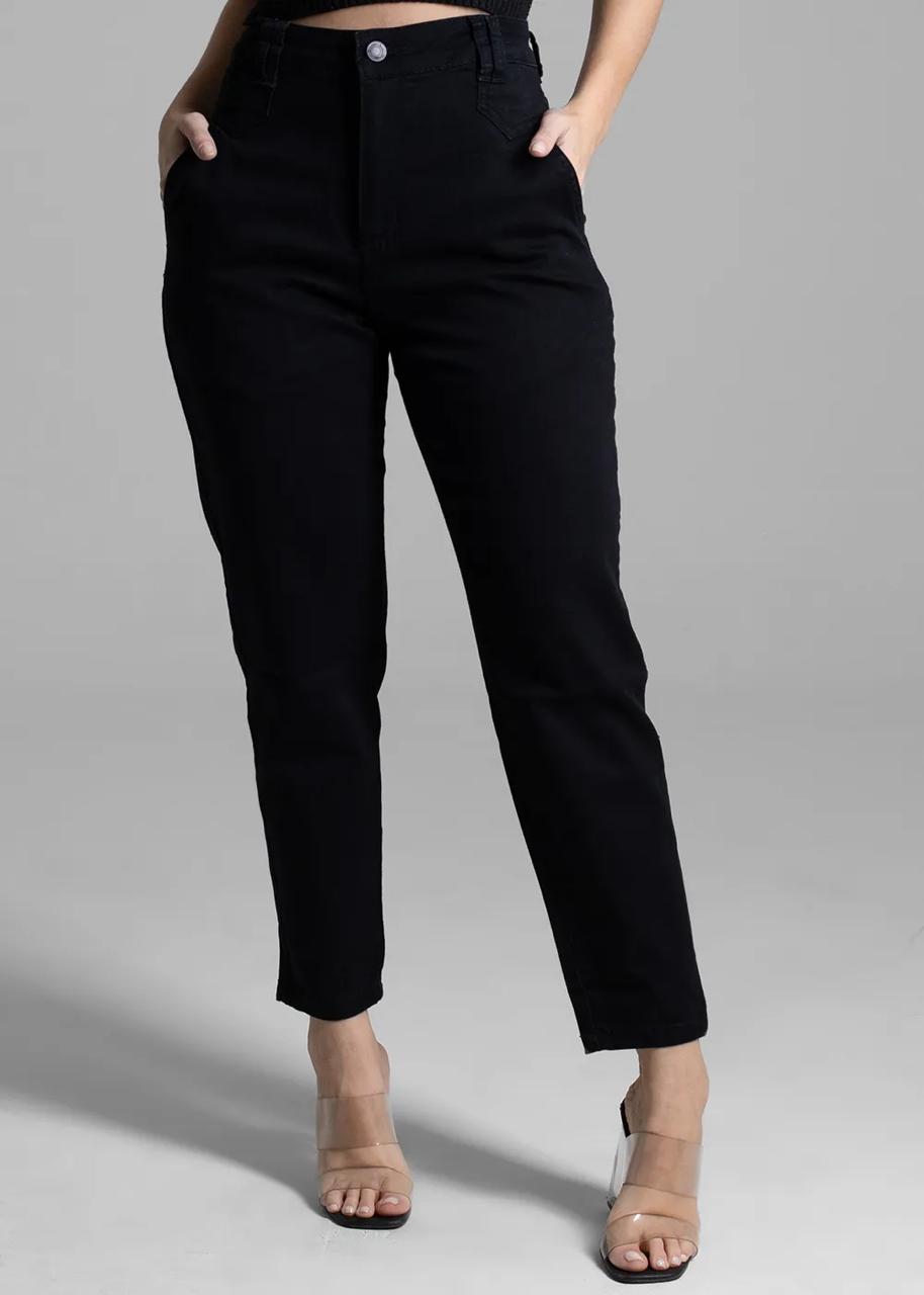 Calça Sarja Sawary Mom Preta 272557