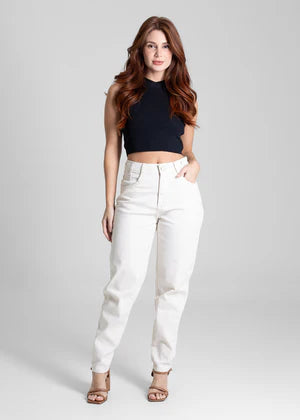 Calça Sarja Sawary Mom Cru Natural 281847