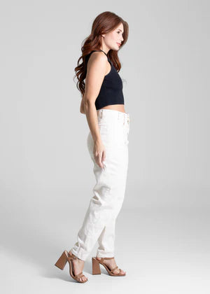 Calça Sarja Sawary Mom Cru Natural 281847