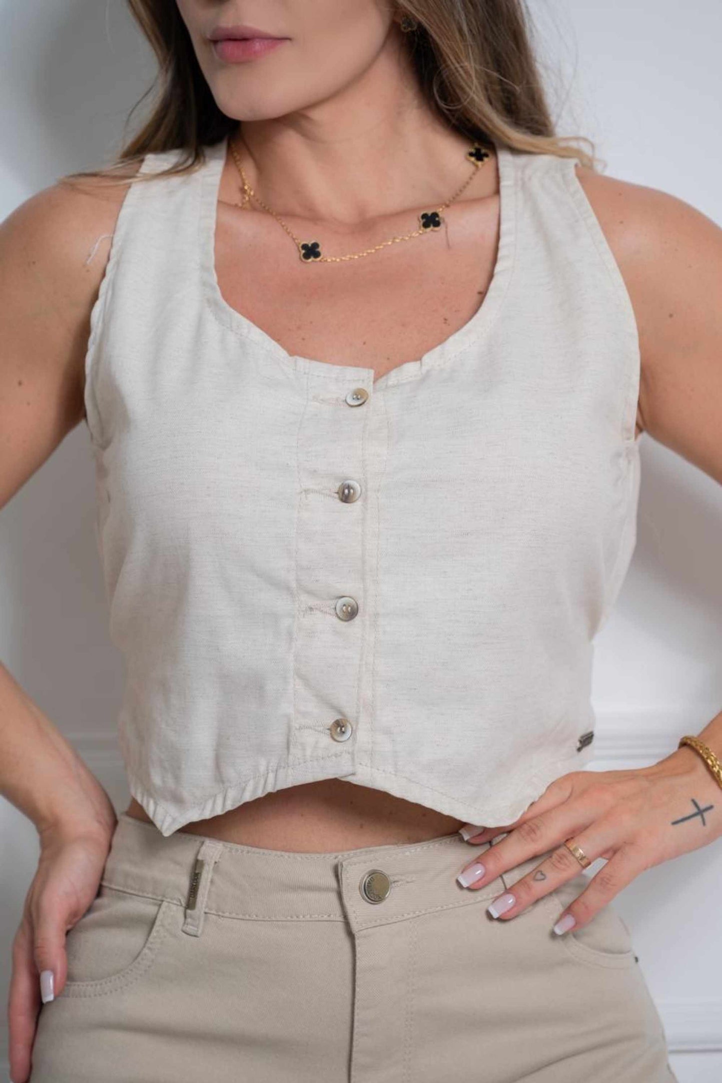 Colete de Linho com Regulador Darlook 42770