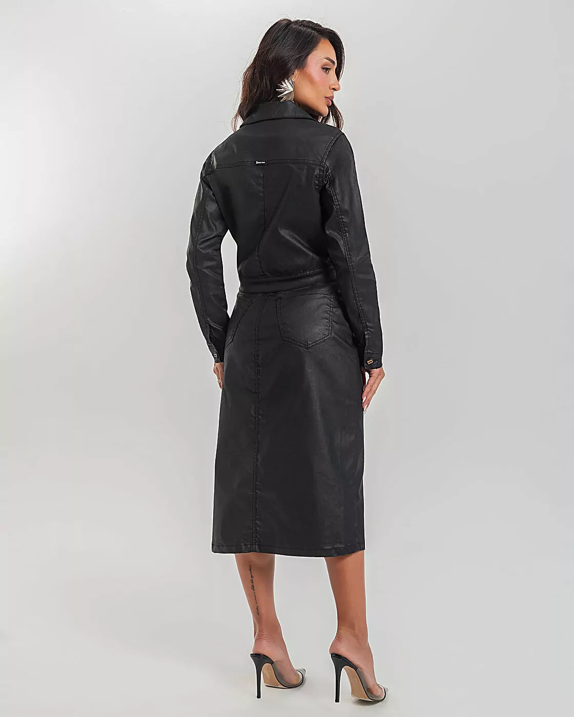 Jaqueta Feminina Resinada Black Jeans 24145