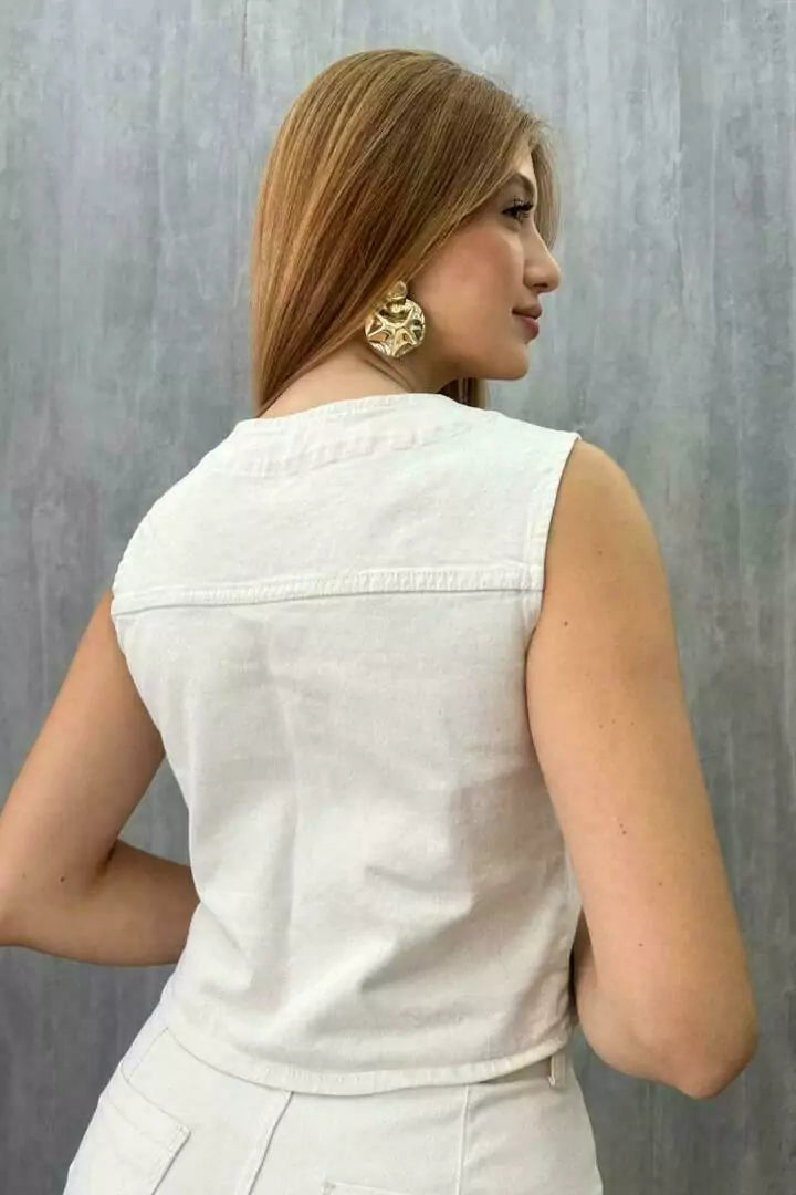 Colete Natural Black Jeans 25247