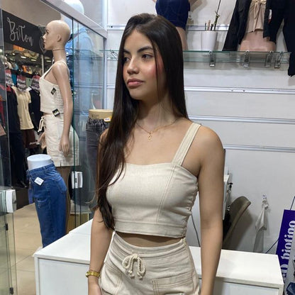 Cropped de Linho Catálise 00101