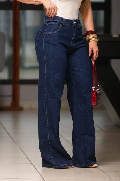 Calça Jeans  Wide Leg Darlook com Bolço para Celular 43397