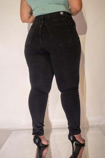 Calça Jeans Skinny Plus Size Estonada Darlook 43435