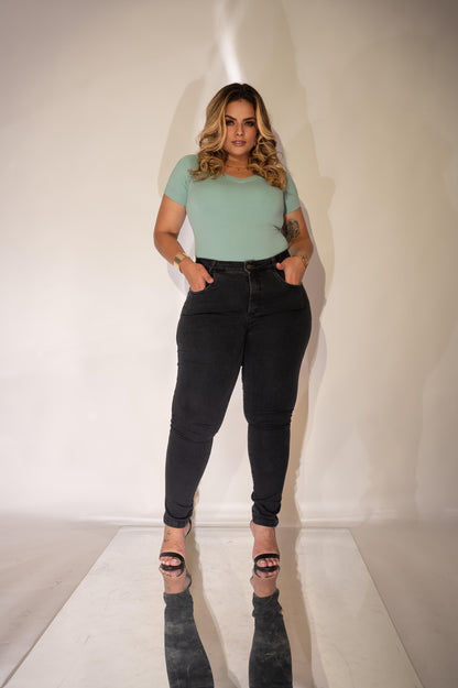Calça Jeans Skinny Plus Size Estonada Darlook 43435