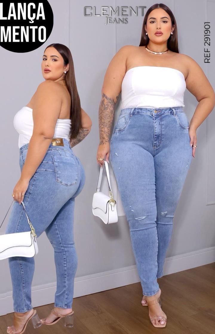 Calça Jeans Skinny  Plus Size Clement 291901