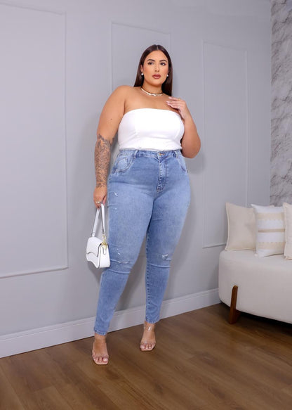 Calça Jeans Skinny  Plus Size Clement 291901