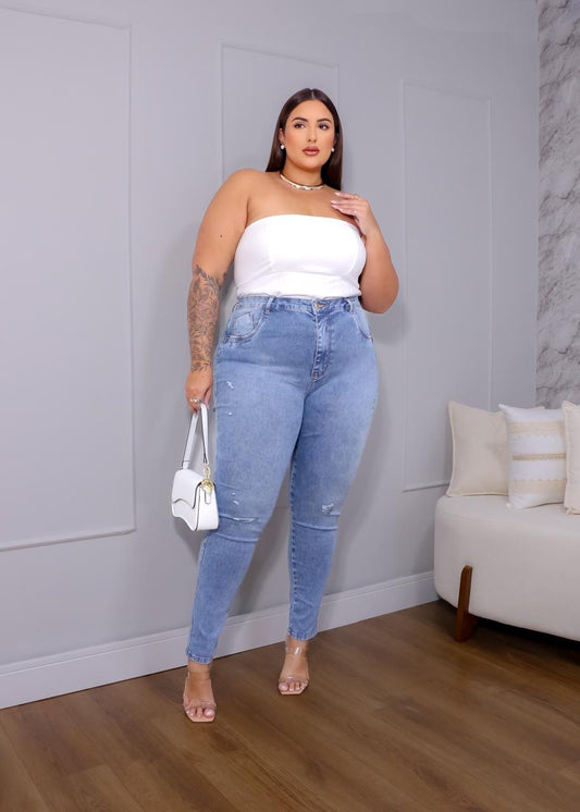 Calça Jeans Skinny  Plus Size Clement 291901