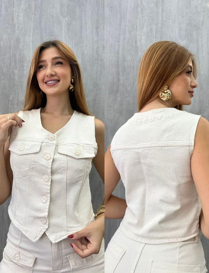 Colete Natural Black Jeans 25247