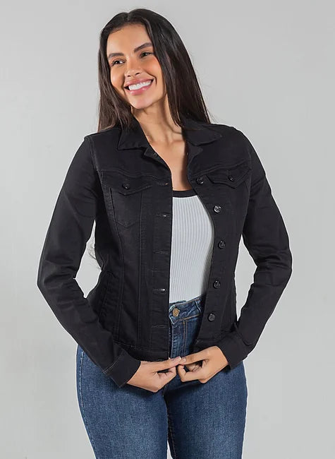 Jaqueta Sarja Black Jeans com Bolsos 23209