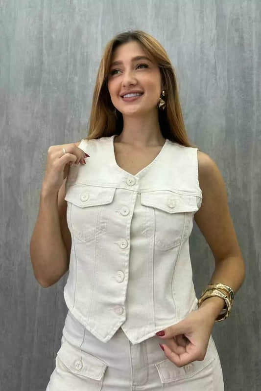 Colete Natural Black Jeans 25247