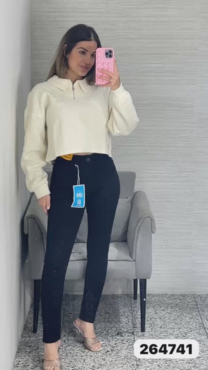 CALÇA SARJA SAWARY SUPER LIPO PRETA 264741