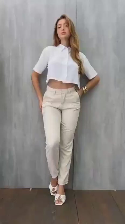 Calça Mom de Linho Black Jeans 25506