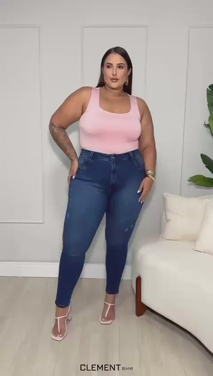 Calça Jeans Skinny Plus Size Clement 310502